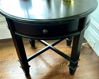 9. Black Side Table w/ Drawer (28")