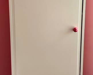 42. White Armoire w/ 1 Drawer and Door (24" x 70" x 20")