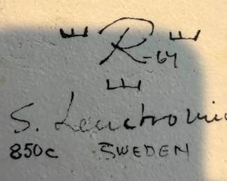 88. Ceramic Art by S. Leuchomus, Sweden (11" x 12")