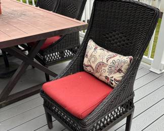 25. Set of 4 All Weather Wicker Side Chairs