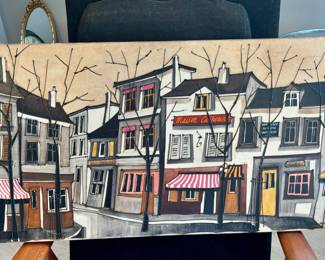 93. Signed Oil on Canvas "La Maison Catherine" by Guy Nochet (32" x 16")