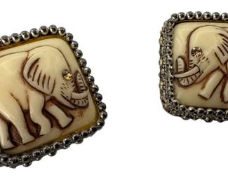 Lucky Elephant Pierced Earrings 
