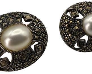 925 Silver Marcasite Earrings 