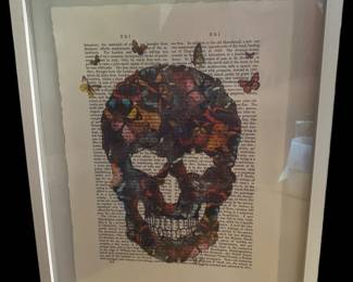 Framed Skull Art 