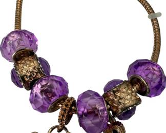 Purple Charm Bracelet 