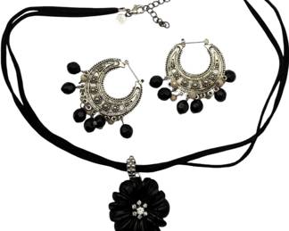 Costume Necklace And Earrings 