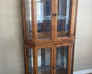 Wooden Curio Display Accent Cabinet
