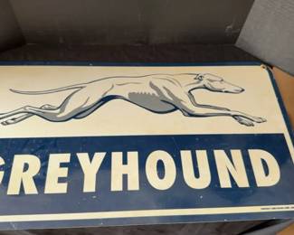 Greyhound Porcelain Sign