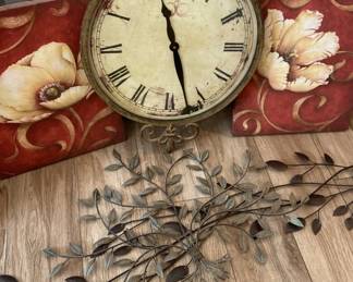 Some Metal And Floral Decor