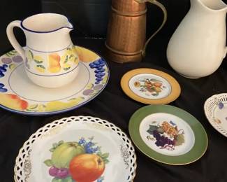 Fruit Plates And Pitchers