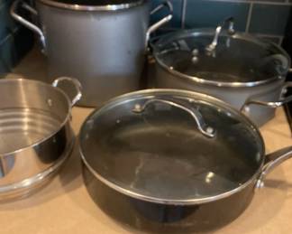 One Kitchenaid Skillet And Two Kalon Stovetop Cookers