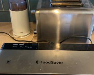 Whall Toaster, FoodSaver , Braun Coffee Grinder