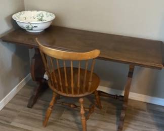Wooden Console Table Chair