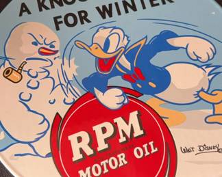 02 Disney And Standard Oil Donald Duck Porcelain Sign