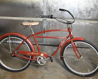 1956 Schwinn Tornado with upgraded 8 speed wheel set and aftermarket BMX crankset. 