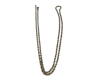 14K 20 Gold Rope Chain Necklace