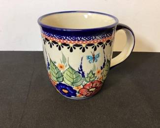 Several Polish Pottery mugs