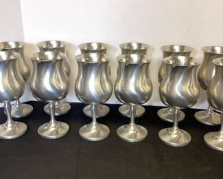 Pewter stemware