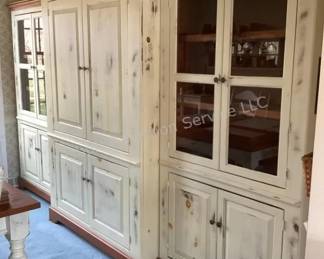 Distressed 3 piece storage unit