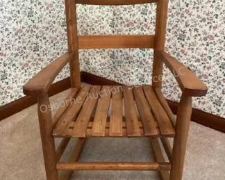 Child's wood rocker
