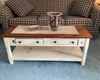 Distressed coffee table