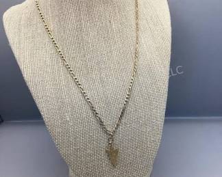 14K gold chain & arrowhead pendant