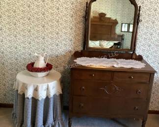 Antique dresser & mirror