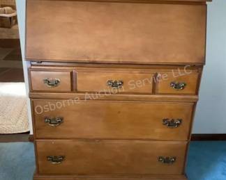 Maple drop front secretary