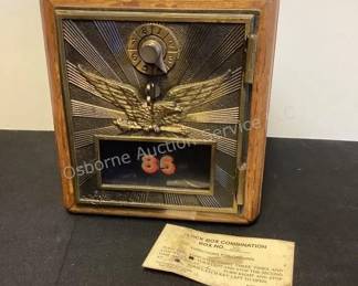 Post office face bank with combination