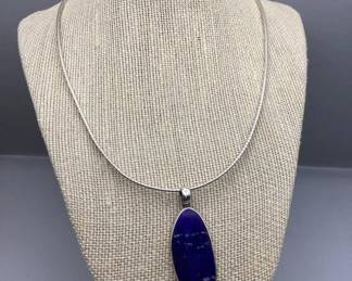 Sterling omega necklace