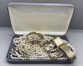 Vintage pearls & watches