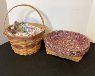 Several Longaberger baskets in catalog