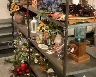 Metal shelving & decor