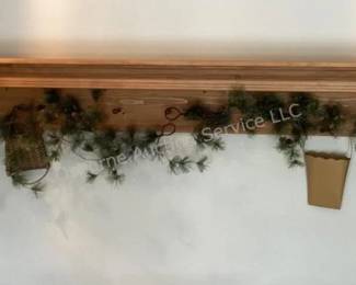 Large decorative shelf with pegs & decor