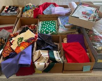 20 Boxes Of Mystery Fabrics Holiday and Quilting