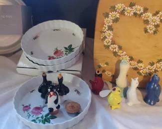 Pies Pie Birds, Pie Basket, Oneida Microwave Safe Pie Pans