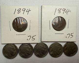 1894 One Cent, Liberty Nickels