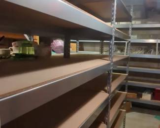 6 Heavy Metal And Particleboard Shelves