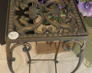 4 Plant Stands 2 Metal 1 Wood