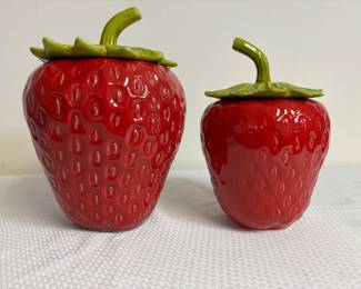 Vintage Strawberry Cookie Jars