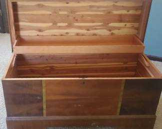 Mid Century Modern Cedar Chest W MI I Shelf