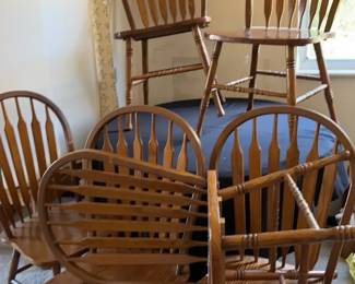 Set Of Eight Oak Chairs