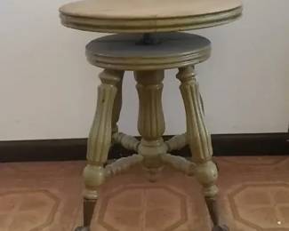 Small Wood Swivel Occasional Table, Stool