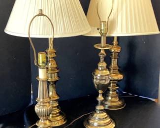 Four Brass Lamps , Assorted