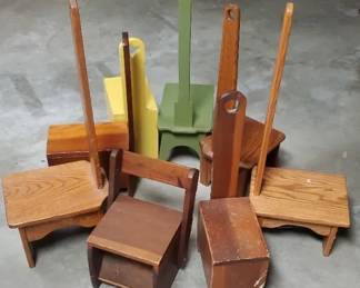 8 Wood Stool Steps