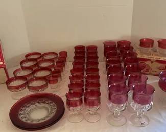 Vintage Colony Ruby Thumbprint Collection