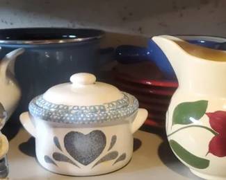 Blue Red Dishes, Mugs Decor Mystery Lot