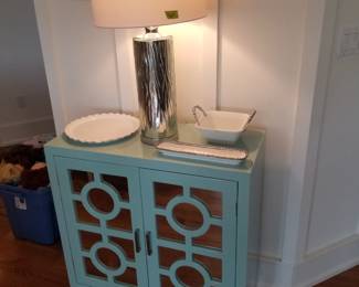 Mirrored bar cabinet 