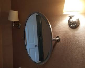 Vanity mirror; sconce lights