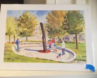 Avalon 9/11 memorial by Doris Zogas. Signed and numbered 3/200